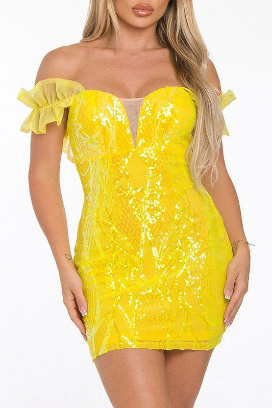 Sunburst Sparkle Mini Dress