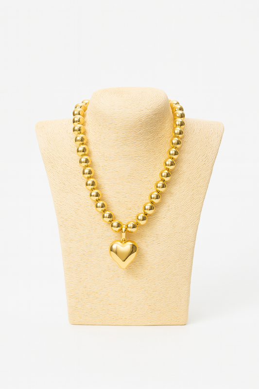 Chunky Gold Heart Necklace