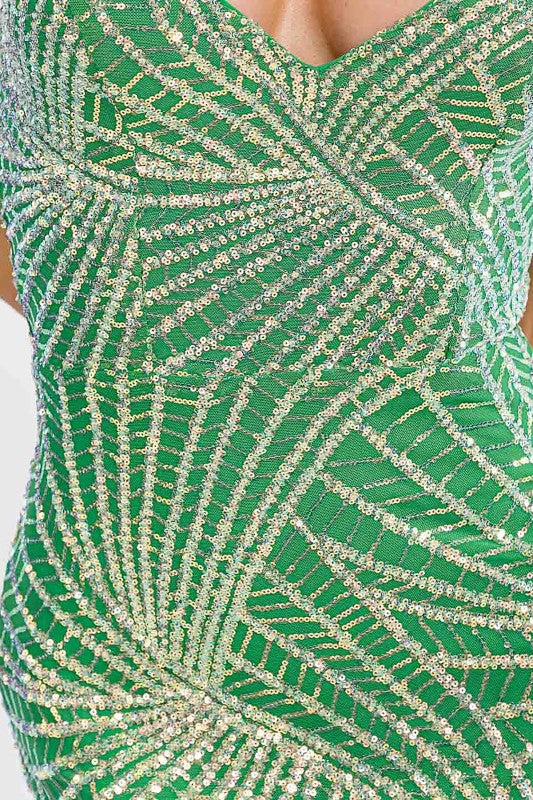 Gatsby Green Formal Dress