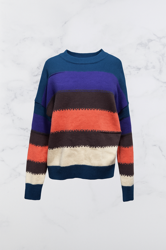 Color Block striped sweater