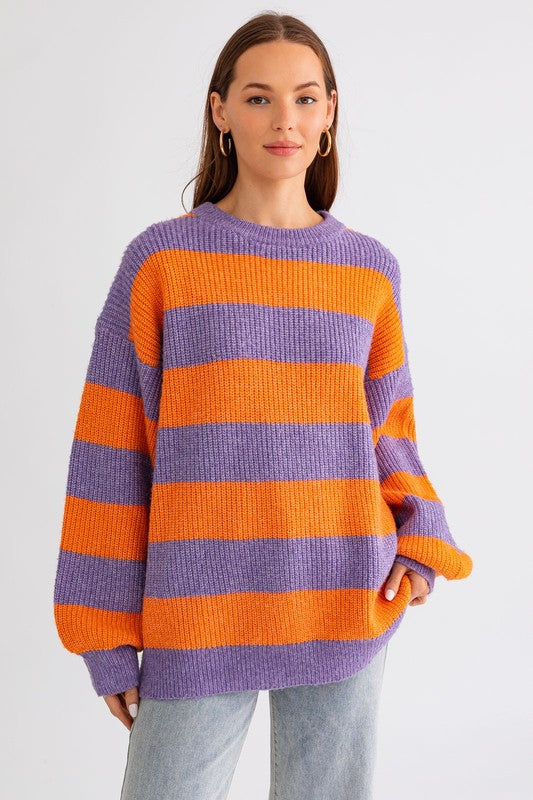 Stripe Me a Fan Sweater