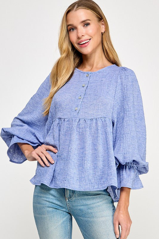 Simple and Free Linen Top image 2