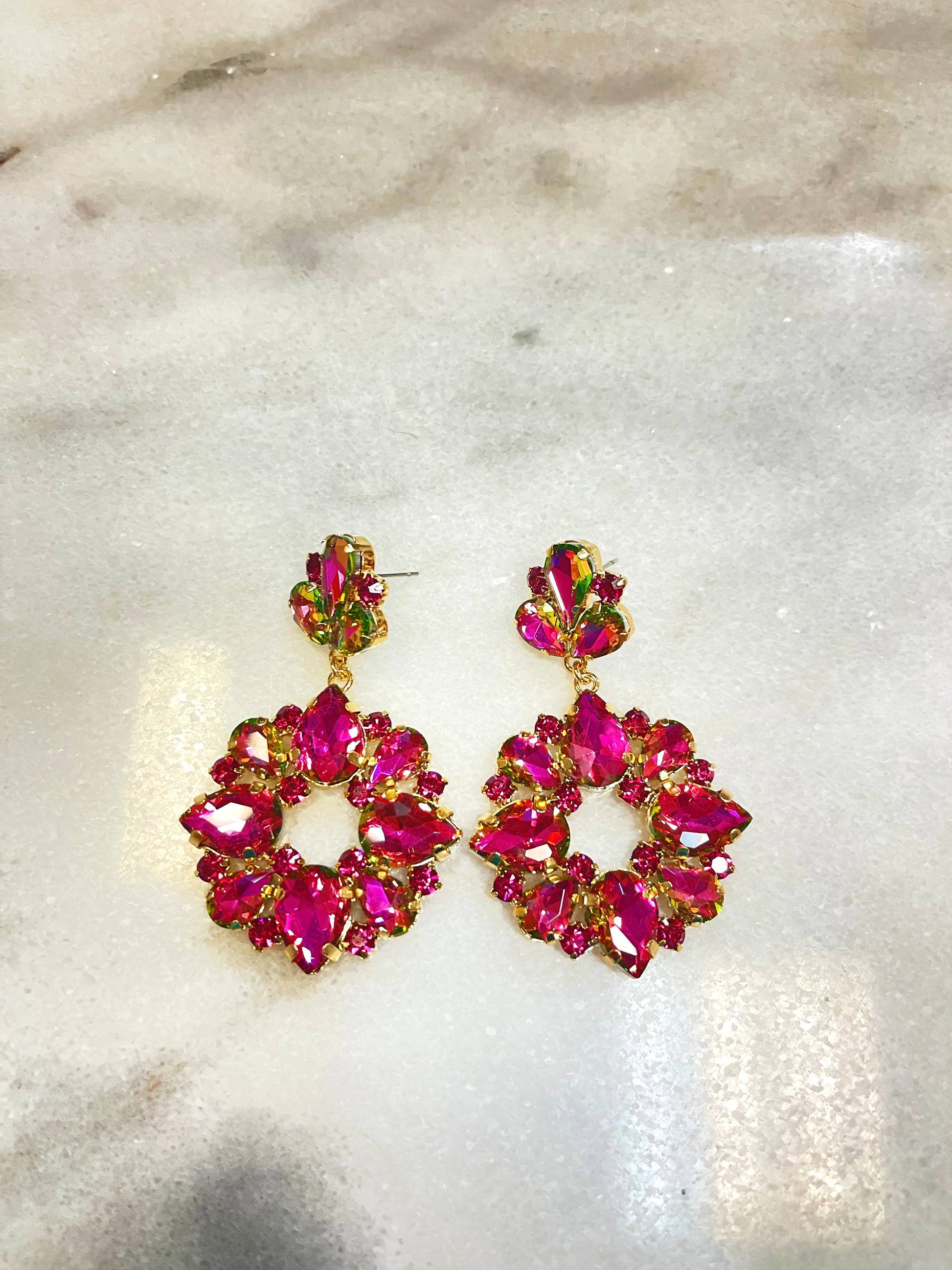Dangle Rhinestone Earrings image 2