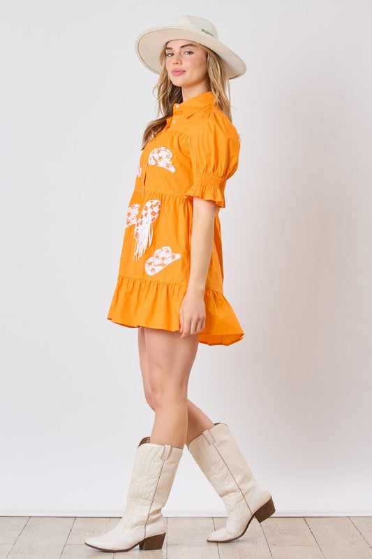 Howdy Day Babydoll Button up Dress image 3