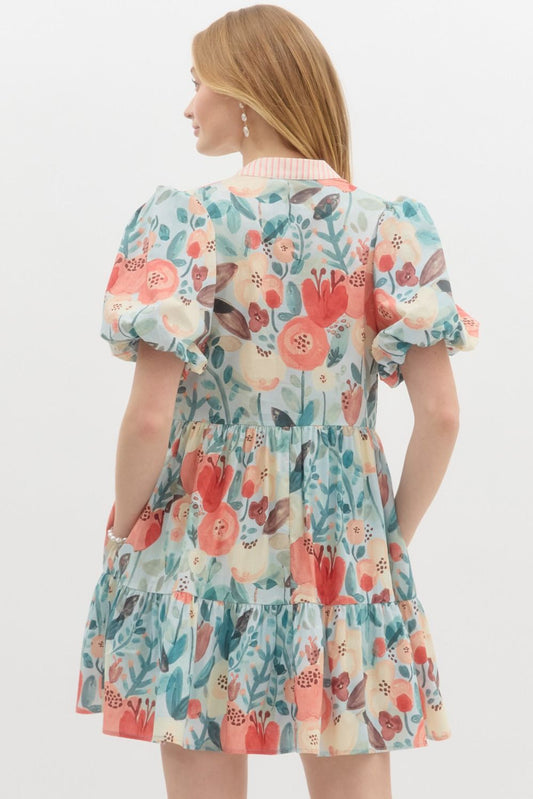 For Good Measure Ivory Cotton Puff Sleeve Dress image 1
