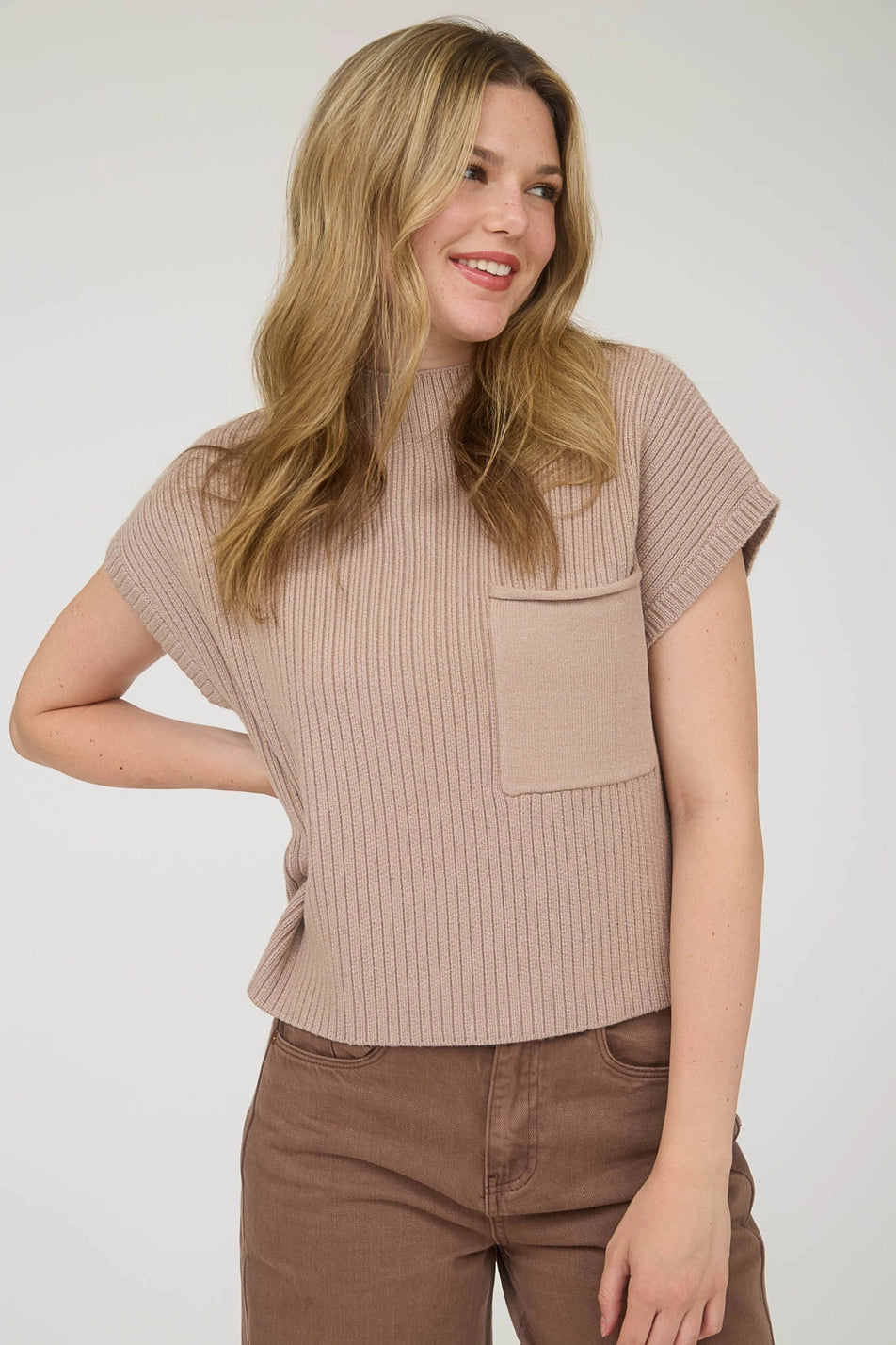 In My Head Mock Neck Knit Top