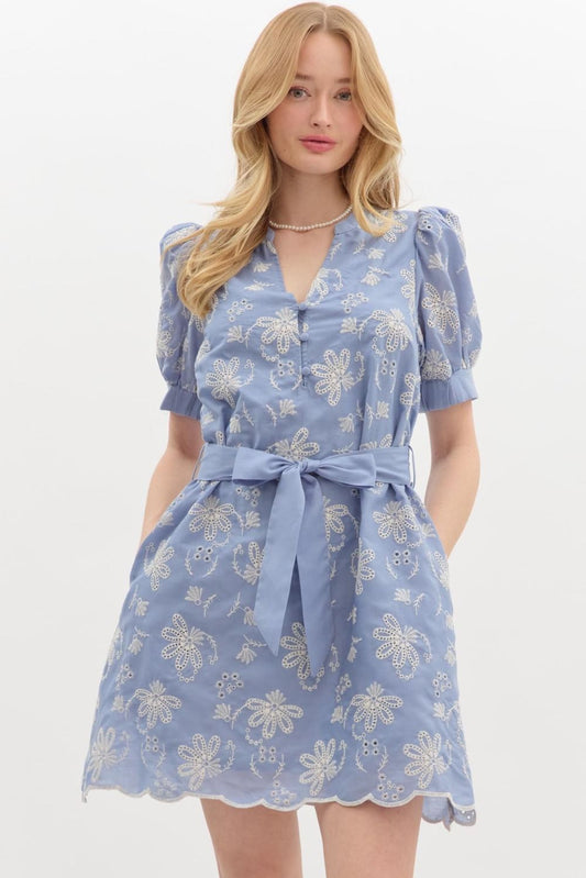 Soda Shop Sweetheart Blue Mini Dress image 0