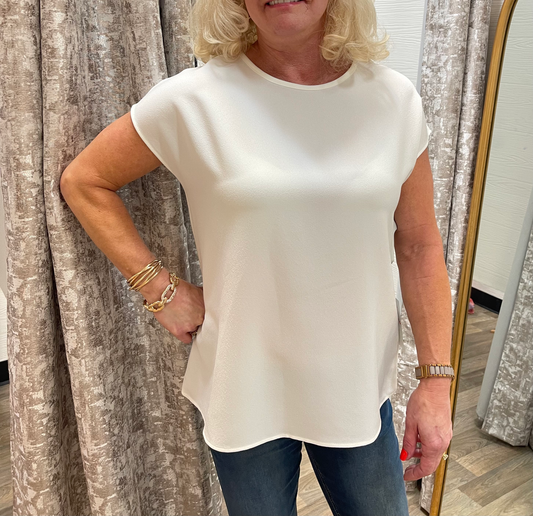 Classy & Chic Basic White Top image 0