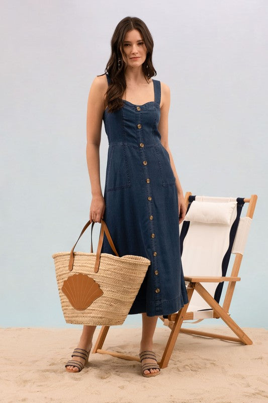 Denim Midi Dress image 0