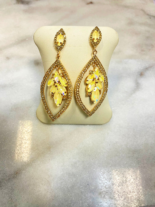 Oval  Crystal Earrings image 0