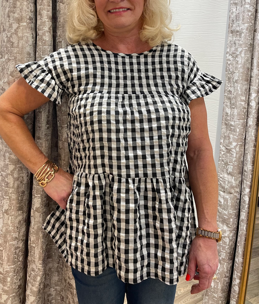 Gingham Dreams Babydoll Top image 0