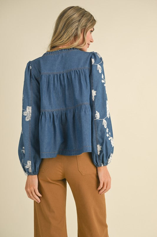 Denim’s Bloom Blouse image 3