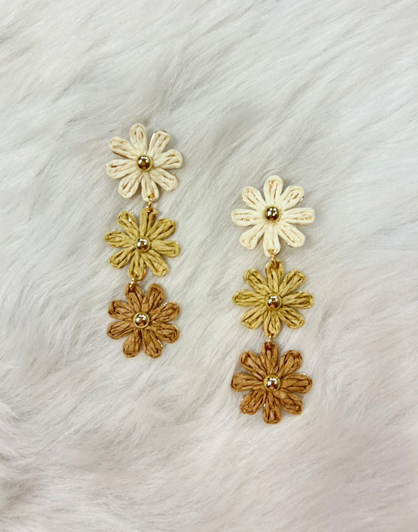 Flower Drop Tiered Earring image 3
