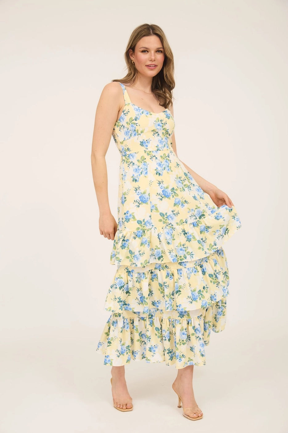  Yellow Bell Bliss Maxi Ruffle Dress image 2